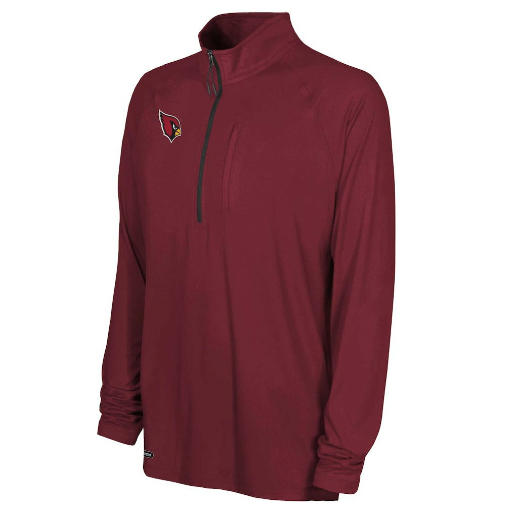 Arizona Cardinals Combine Authentic Raglan Quarter-Zip Top - Cardinal - NFL