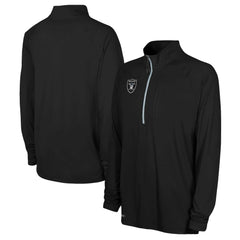 Las Vegas Raiders Combine Authentic Raglan Quarter-Zip Top - Black - NFL