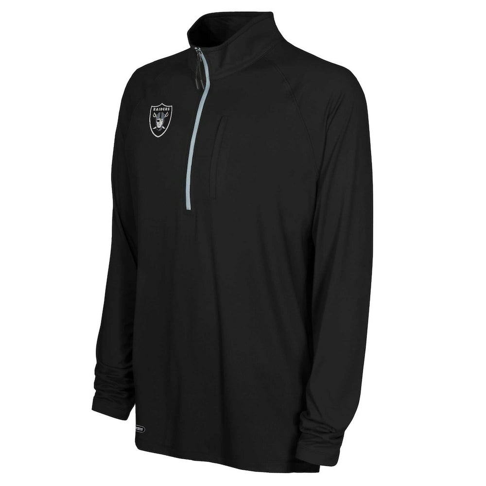 Las Vegas Raiders Combine Authentic Raglan Quarter-Zip Top - Black - NFL