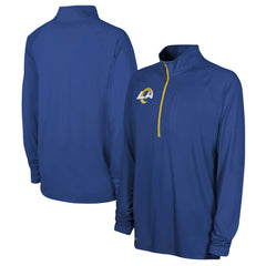 Los Angeles Rams Combine Authentic Raglan Quarter-Zip Top - Royal - NFL