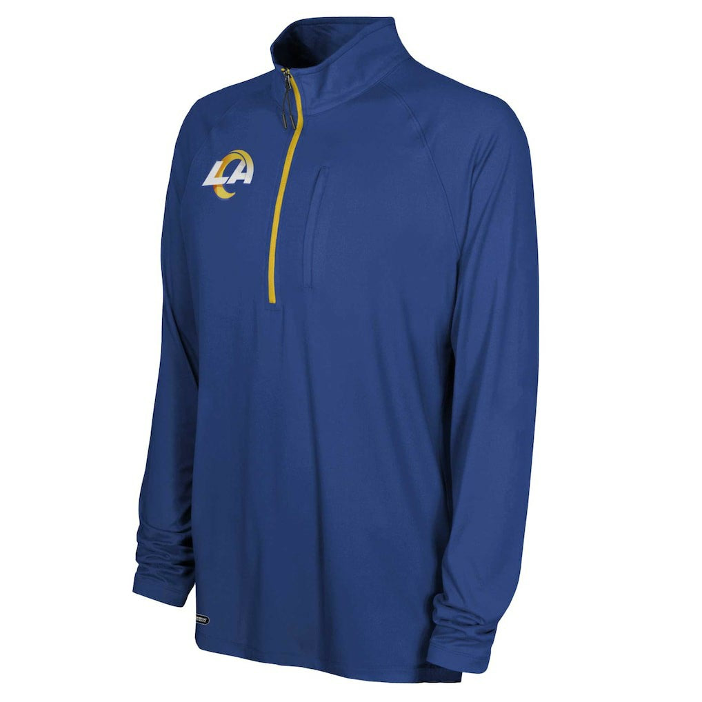 Los Angeles Rams Combine Authentic Raglan Quarter-Zip Top - Royal - NFL