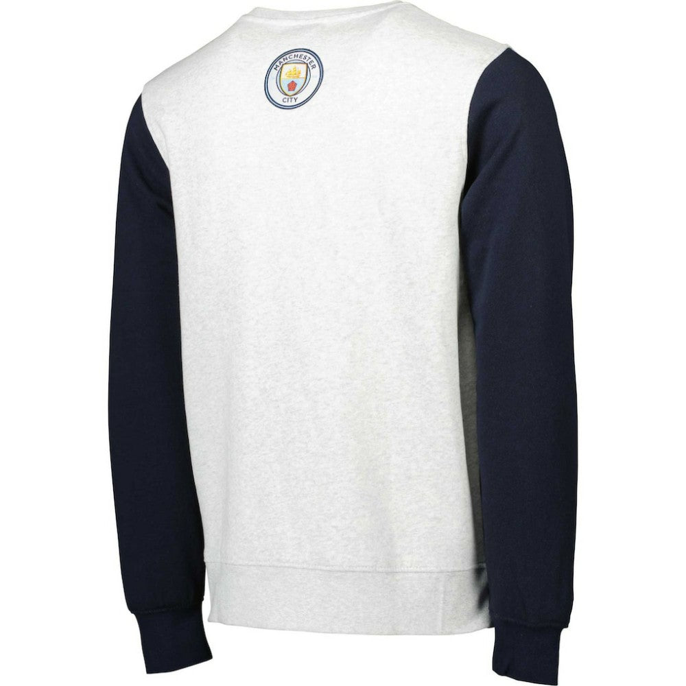Manchester City Kangaroo Pullover Sweatshirt Gray/Navy