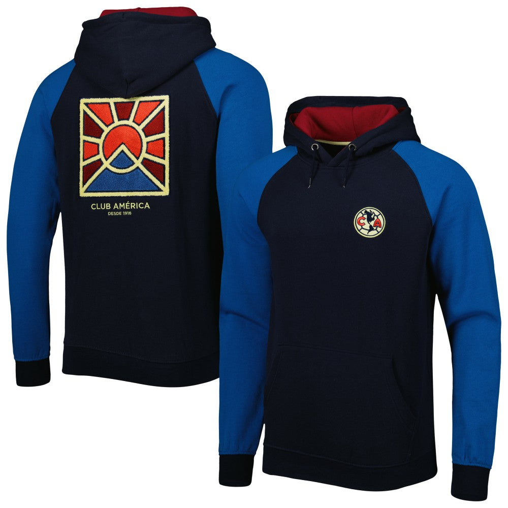 Club America Pride Raglan Pullover Hoodie Navy/Blue