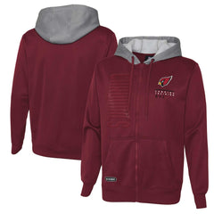 Arizona Cardinals Combine Authentic Field Play Full-Zip Hoodie Sweatshirt - Cardinal - NFL