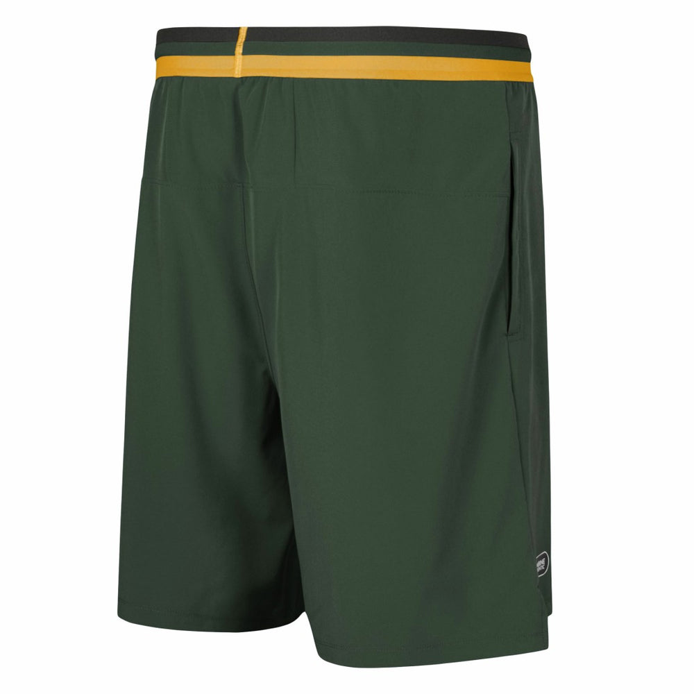 Green Bay Packers Cool Down Tri-Color Elastic Training Shorts - Green - NFL