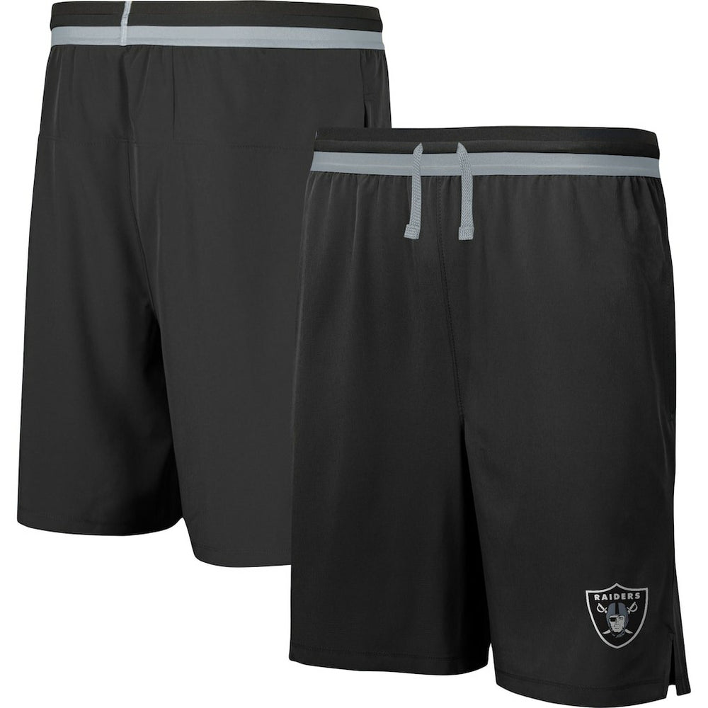 Las Vegas Raiders Cool Down Tri-Color Elastic Training Shorts - Black - NFL