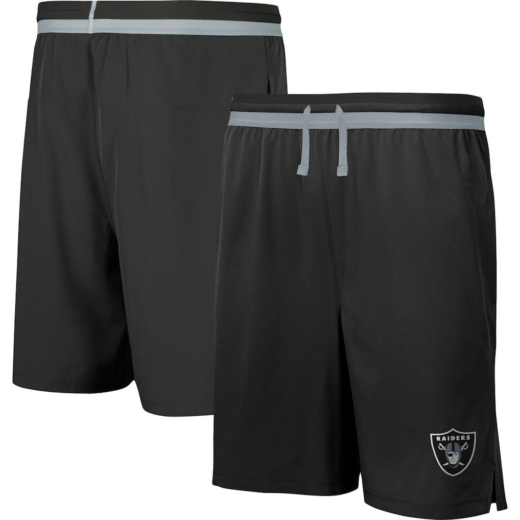 Las Vegas Raiders Cool Down Tri-Color Elastic Training Shorts - Black - NFL