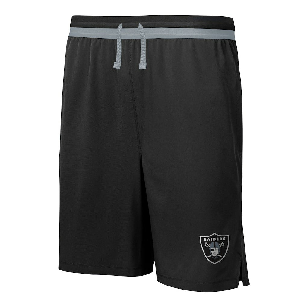 Las Vegas Raiders Cool Down Tri-Color Elastic Training Shorts - Black - NFL