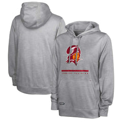 Tampa Bay Buccaneers Grid Drill Streak Fleece Pullover Hoodie - Heather Gray - NFL