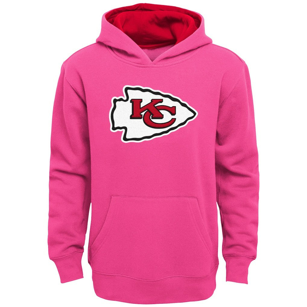 Kansas City Chiefs Girls Youth Prime Pullover Hoodie - Pink - NFL
