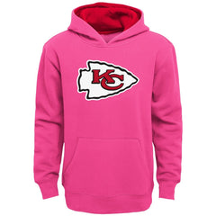 Kansas City Chiefs Girls Youth Prime Pullover Hoodie - Pink - NFL