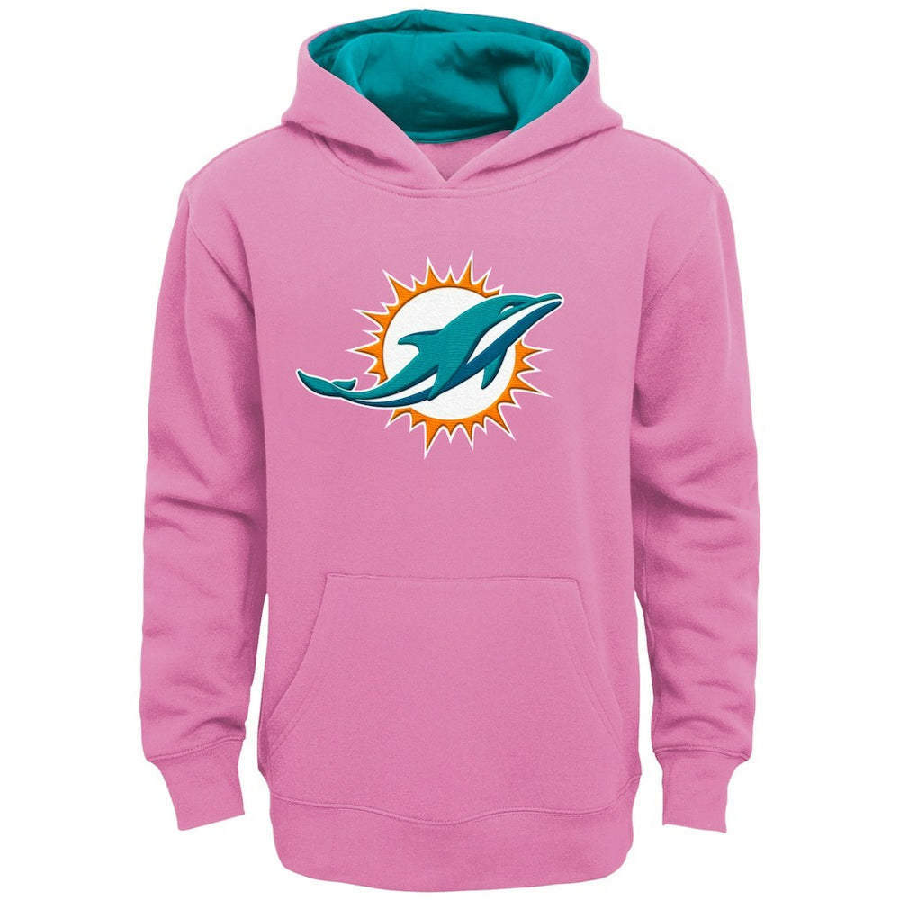 Miami Dolphins Girls Youth Prime Pullover Hoodie - Pink - NFL