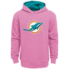 Miami Dolphins Girls Youth Prime Pullover Hoodie - Pink - NFL