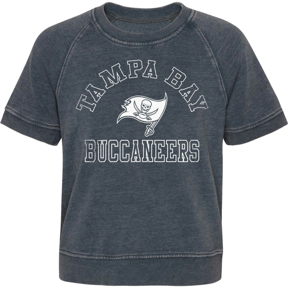 Tampa Bay Buccaneers Girls Juniors Cheer Squad Raglan T-Shirt - Heather Charcoal - NFL
