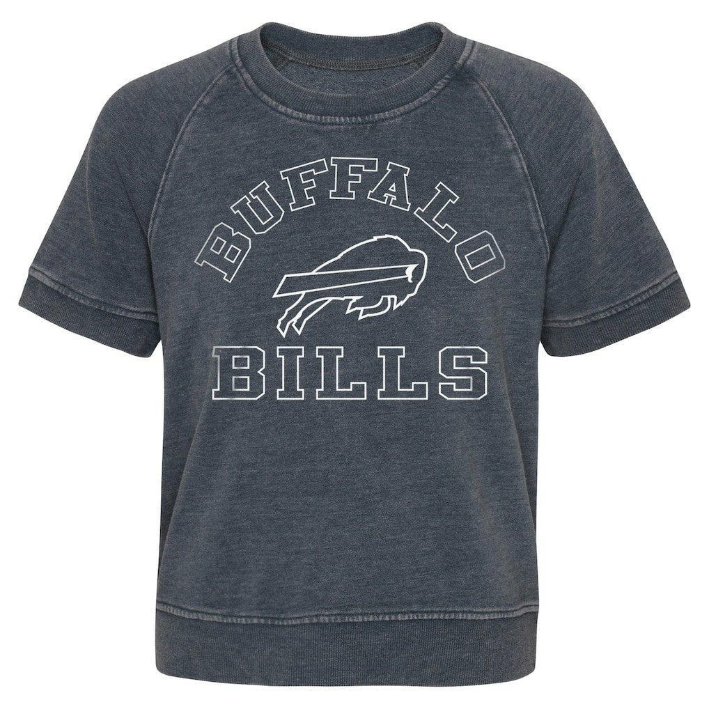 Buffalo Bills Girls Juniors Cheer Squad Raglan T-Shirt - Heather Charcoal - NFL