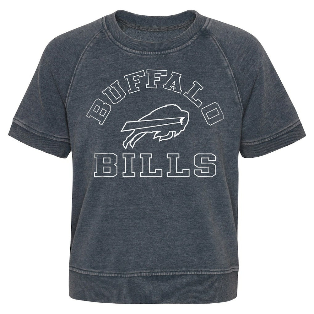 Buffalo Bills Girls Juniors Cheer Squad Raglan T-Shirt - Heather Charcoal - NFL