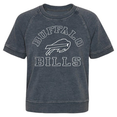Buffalo Bills Girls Juniors Cheer Squad Raglan T-Shirt - Heather Charcoal - NFL