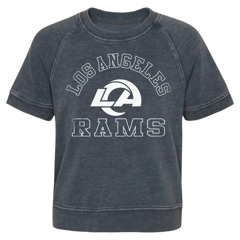 Los Angeles Rams Girls Juniors Cheer Squad Raglan T-Shirt - Heather Charcoal - NFL