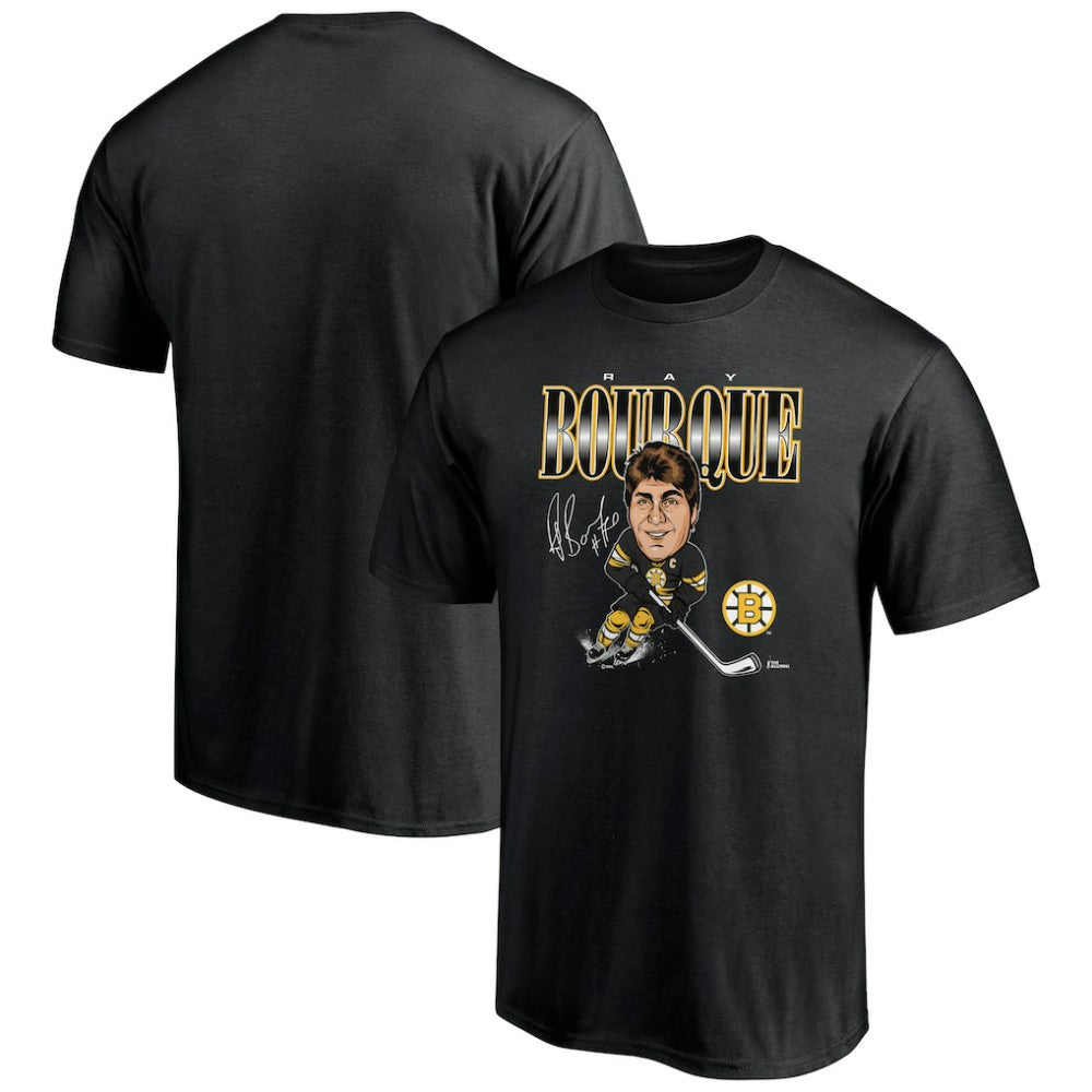 Ray Bourque Boston Bruins Player Caricature T-Shirt - Black | NHL online