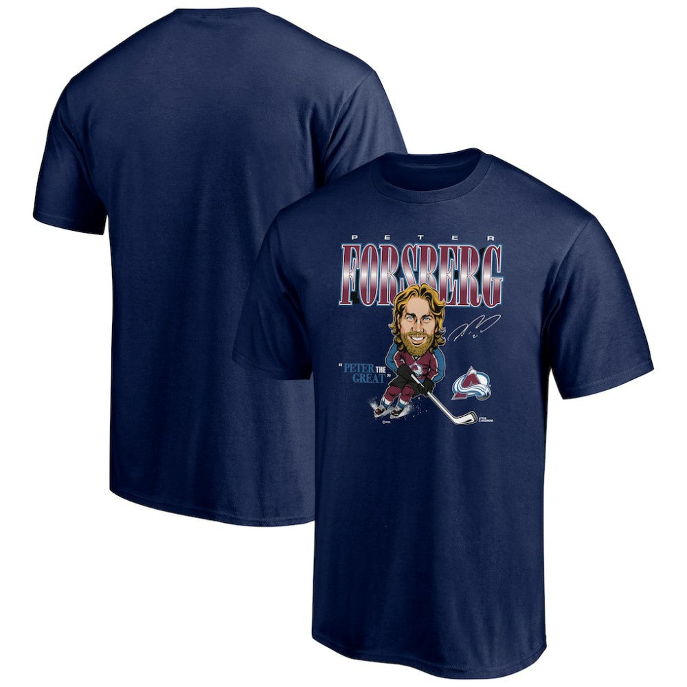 Peter Forsberg Colorado Avalanche Player Caricature T-Shirt - Navy | NHL online