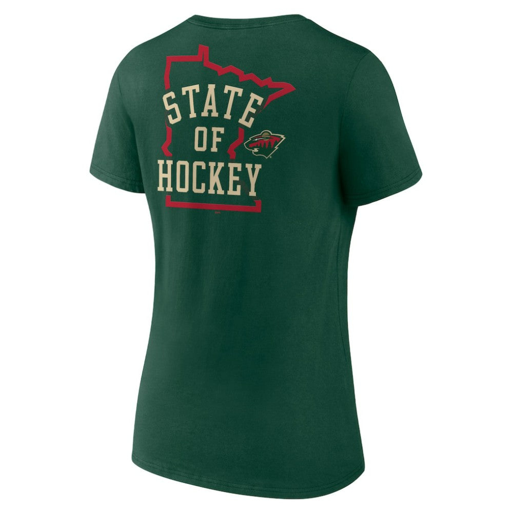 Minnesota Wild Women's Territorial V-Neck T-Shirt - Green | NHL on sale