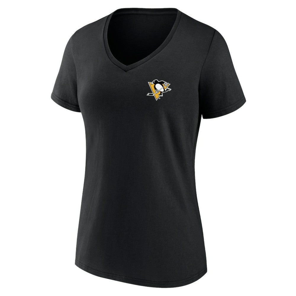 Pittsburgh Penguins Women's Territorial V-Neck T-Shirt - Black | NHL sale