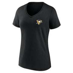 Pittsburgh Penguins Women's Territorial V-Neck T-Shirt - Black | NHL sale