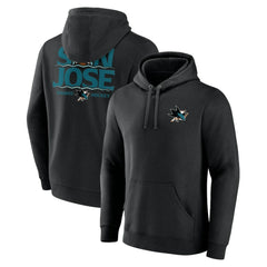 San Jose Sharks Territorial Pullover Hoodie - Black | NHL Clearance