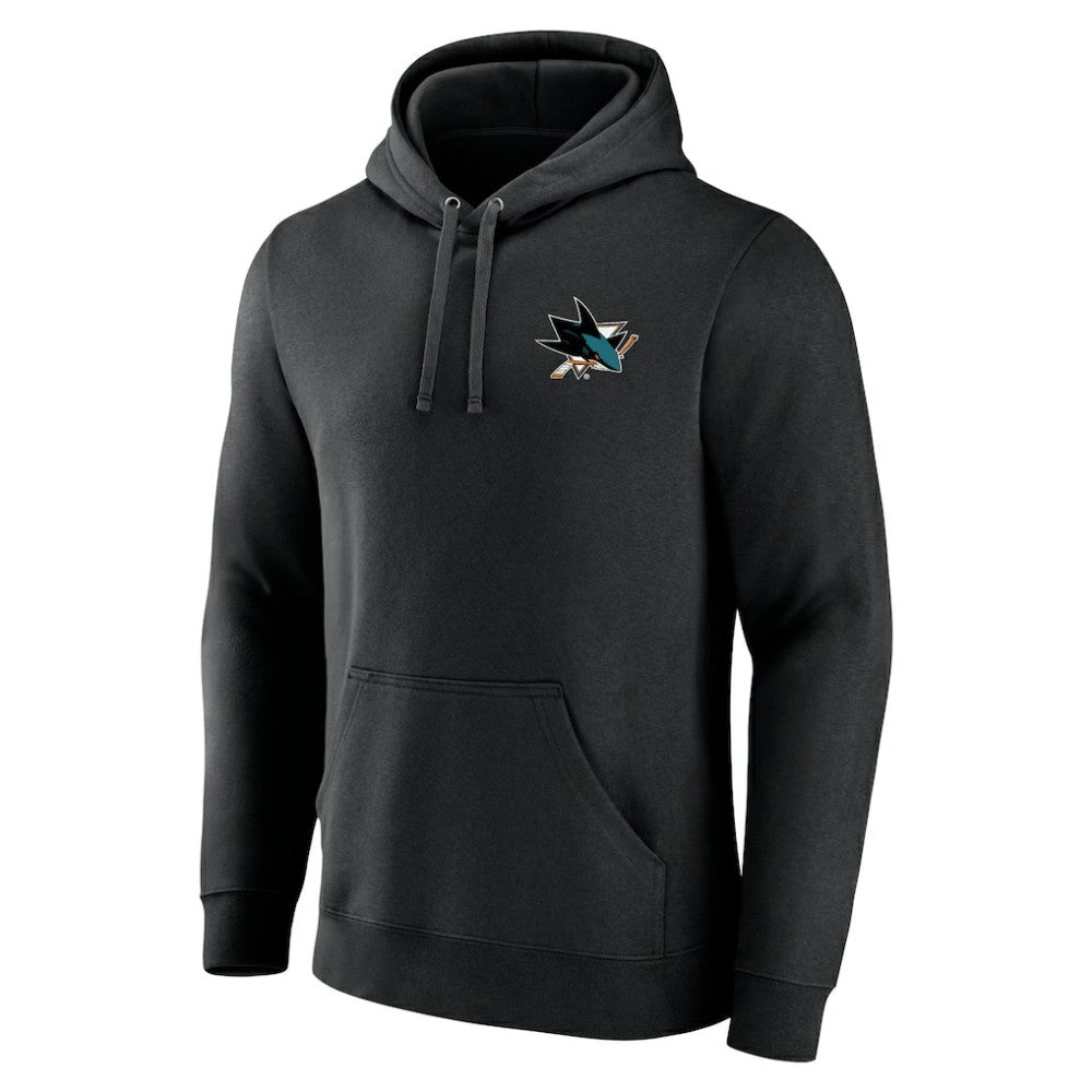San Jose Sharks Territorial Pullover Hoodie - Black | NHL Clearance
