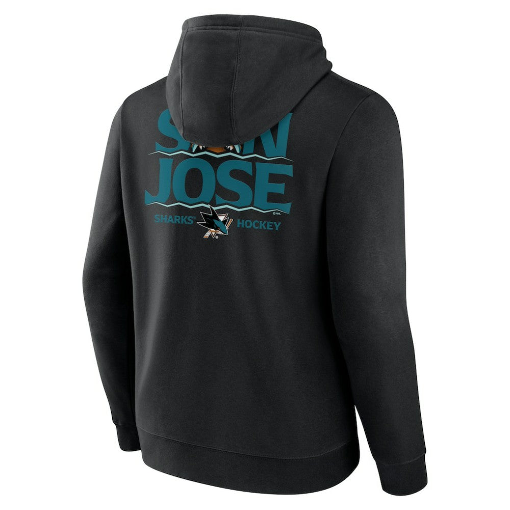 San Jose Sharks Territorial Pullover Hoodie - Black | NHL Clearance