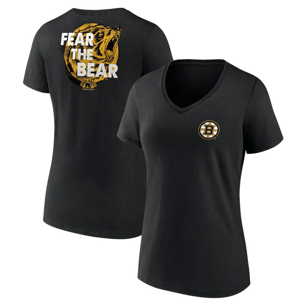 Boston Bruins Women's Territorial V-Neck T-Shirt - Black | NHL on sale