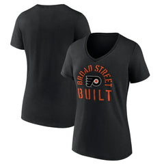 Philadelphia Flyers Women's Shout Out V-Neck T-Shirt - Black | NHL discount