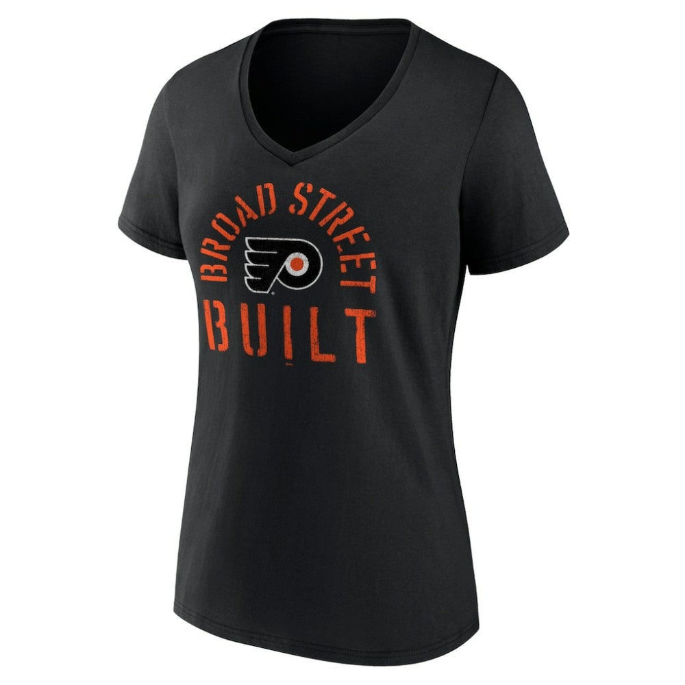 Philadelphia Flyers Women's Shout Out V-Neck T-Shirt - Black | NHL discount