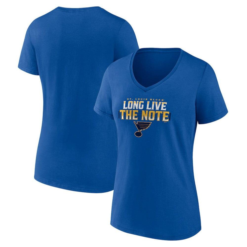 St. Louis Blues Women's Shout Out V-Neck T-Shirt - Blue | NHL discount