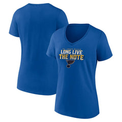 St. Louis Blues Women's Shout Out V-Neck T-Shirt - Blue | NHL discount