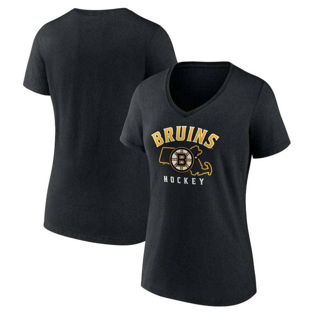 Boston Bruins Women's Proclamation V-Neck T-Shirt - Black | NHL on sale