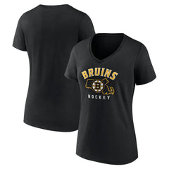 Boston Bruins Women's Proclamation V-Neck T-Shirt - Black | NHL on sale