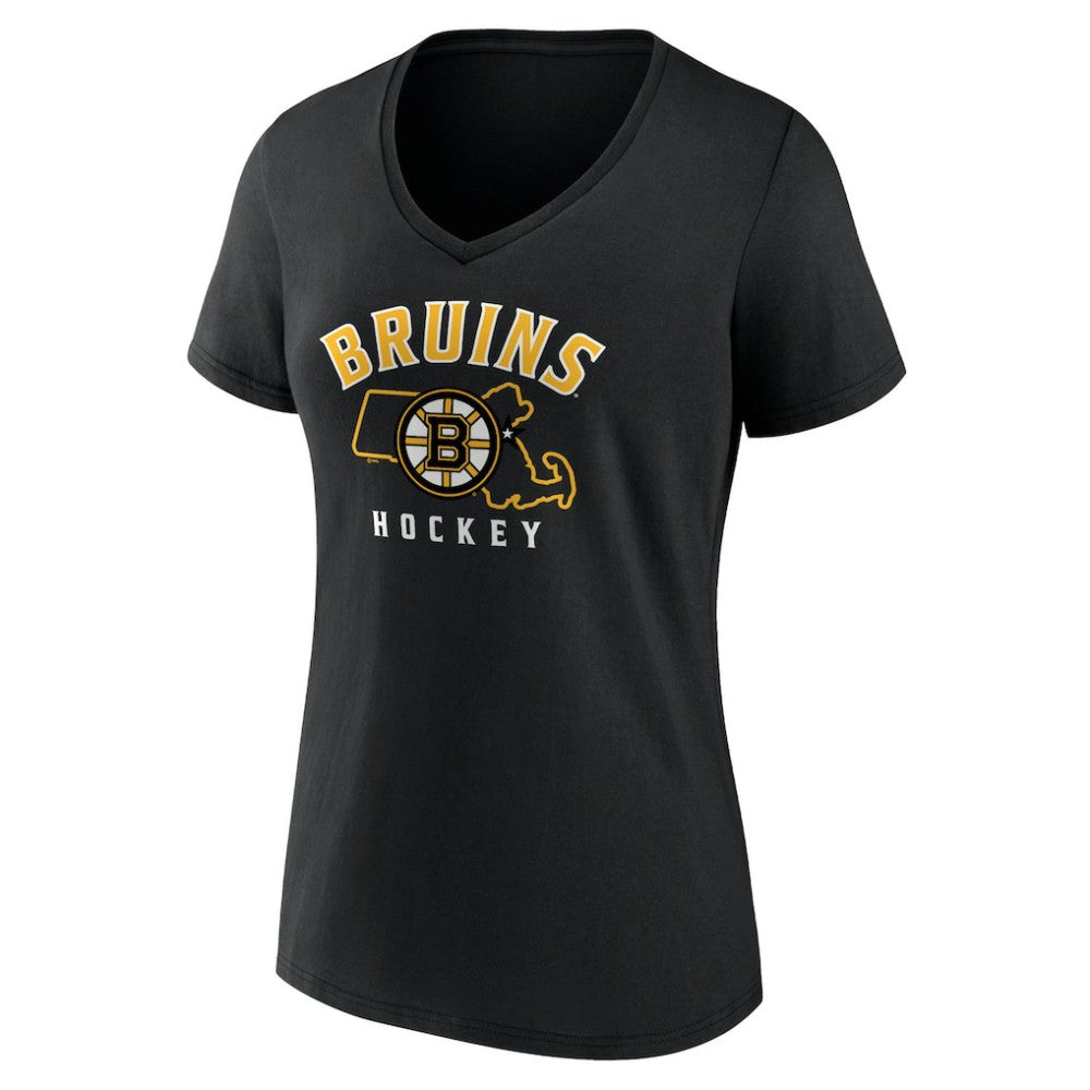 Boston Bruins Women's Proclamation V-Neck T-Shirt - Black | NHL on sale
