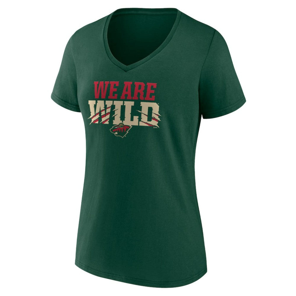 Minnesota Wild Women's Proclamation V-Neck T-Shirt - Green | NHL Lifestyle