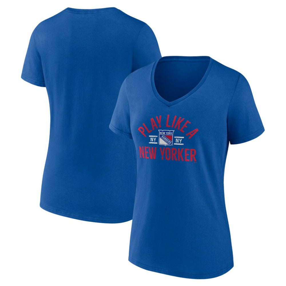 New York Rangers Women's Proclamation V-Neck T-Shirt - Blue | NHL sale