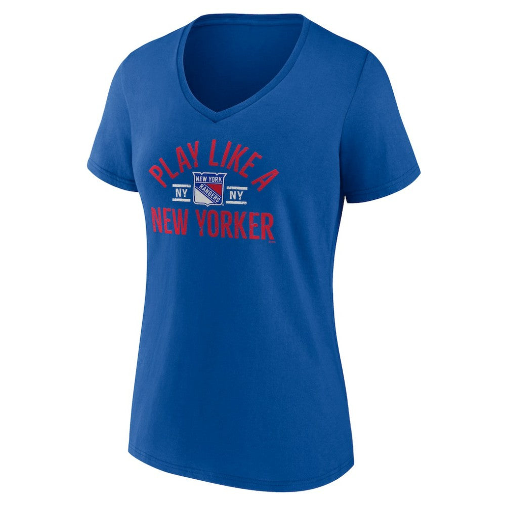 New York Rangers Women's Proclamation V-Neck T-Shirt - Blue | NHL sale