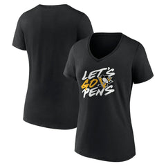 Pittsburgh Penguins Women's Proclamation V-Neck T-Shirt - Black | NHL online