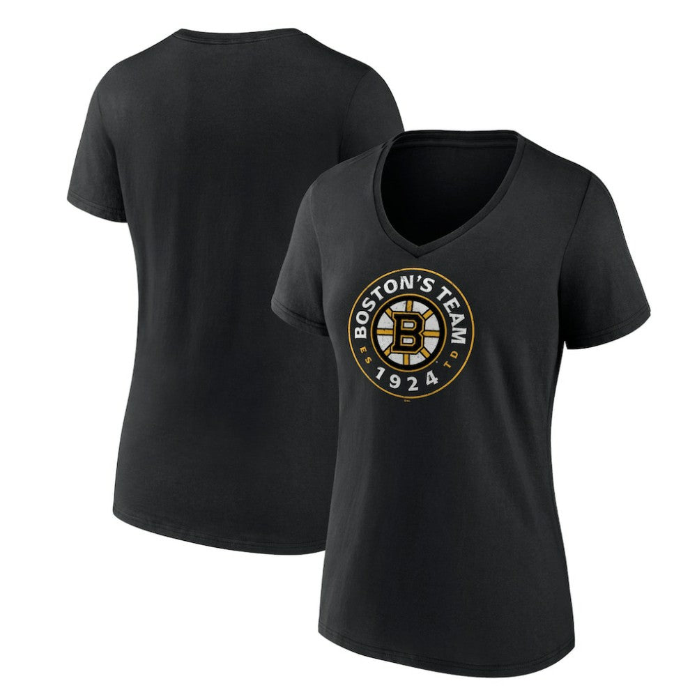 Boston Bruins Women's Represent V-Neck T-Shirt - Black | NHL discount