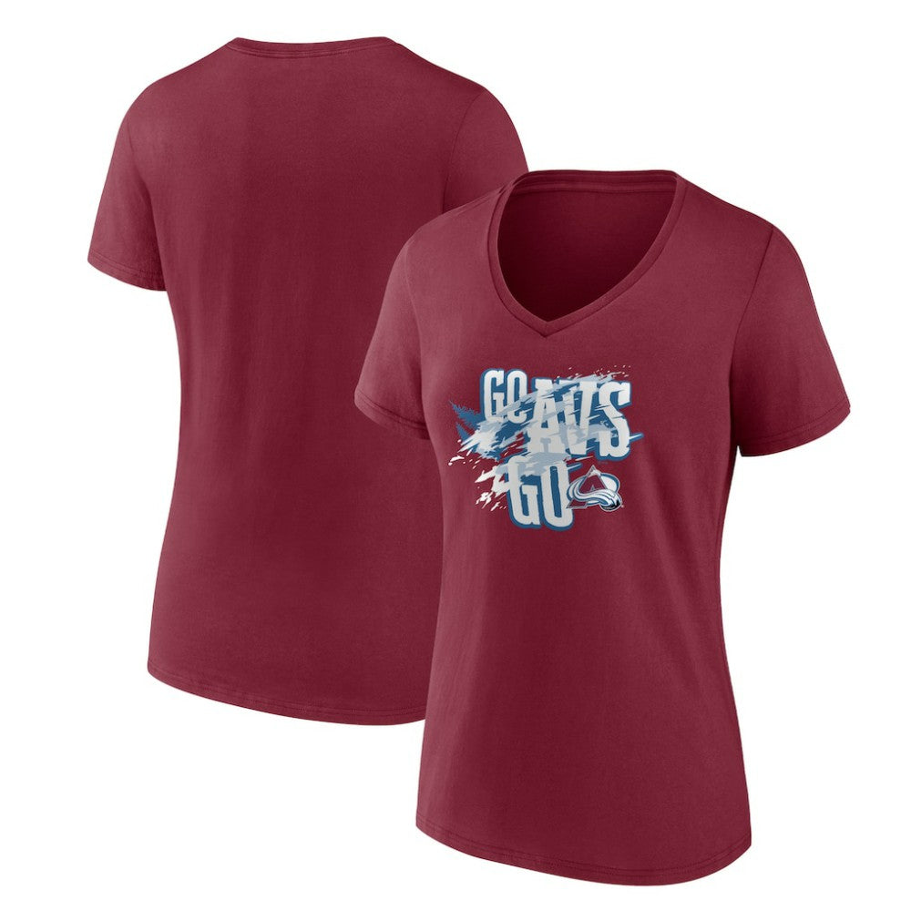 Colorado Avalanche Women's Represent V-Neck T-Shirt - Burgundy | NHL near me