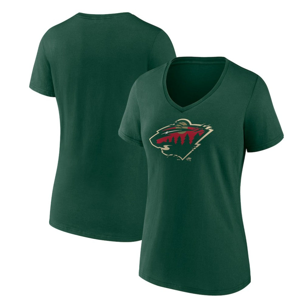 Minnesota Wild Women's Represent V-Neck T-Shirt - Green | NHL near me