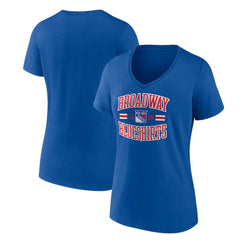 New York Rangers Women's Represent V-Neck T-Shirt - Blue | NHL Lifestyle