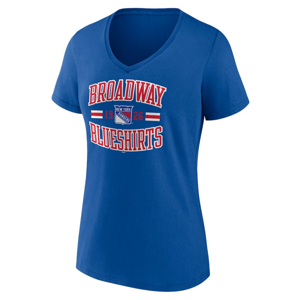 New York Rangers Women's Represent V-Neck T-Shirt - Blue | NHL Lifestyle