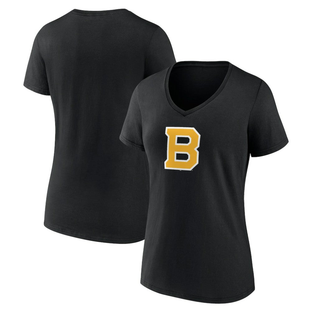 Boston Bruins Women's Alternate Logo V-Neck T-Shirt - Black | NHL sale