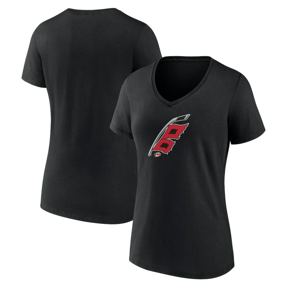 Carolina Hurricanes Women's Alternate Logo V-Neck T-Shirt - Black | NHL sale