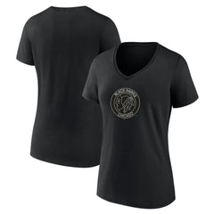 Chicago Blackhawks Women's Alternate Logo V-Neck T-Shirt - Black | NHL discount